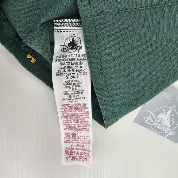 Disney Kids Green and Yellow Mickey Mouse Icon Button Front Shirt Size 11/12 NWT - Picture 6 of 7